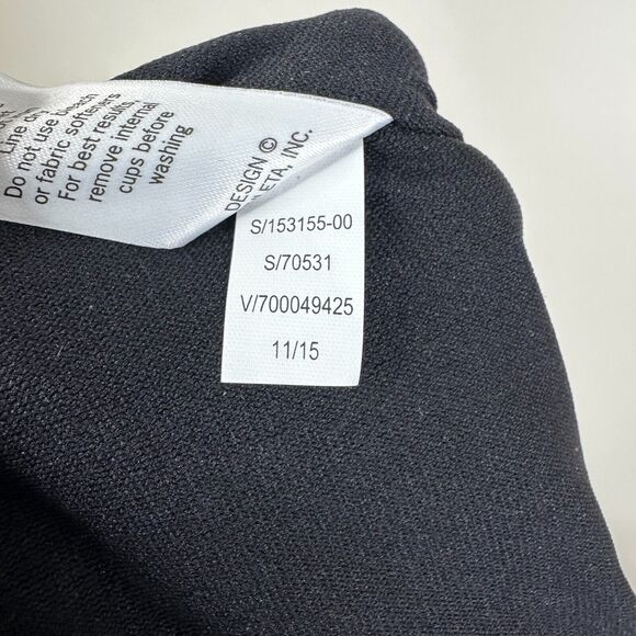 NEW Athleta Smocked Tankini Top Size 34D/DD Black Underwired Swimwear - Picture 9 of 12